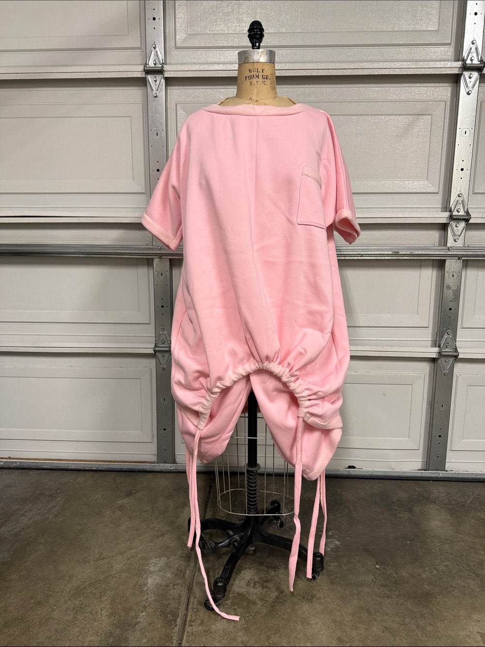 Pink Drawstring Detail Two Piece Capri Set - Women